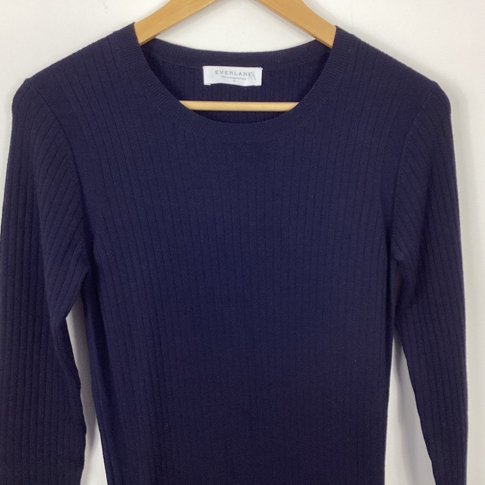 Everlane The Luxe Wool Ribbed Dress Size Medium - Picture 3 of 9